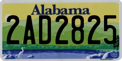 AL license plate 2AD2825