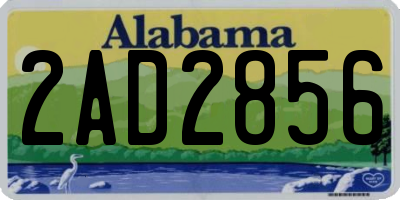AL license plate 2AD2856