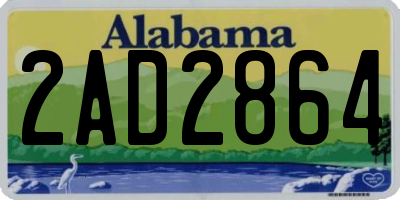 AL license plate 2AD2864
