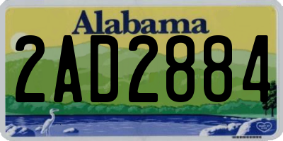 AL license plate 2AD2884