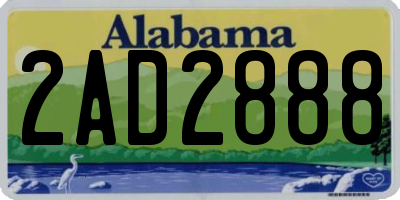 AL license plate 2AD2888