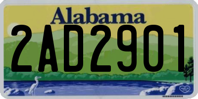 AL license plate 2AD2901