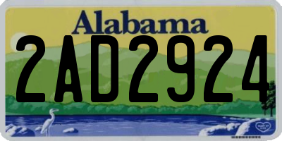 AL license plate 2AD2924