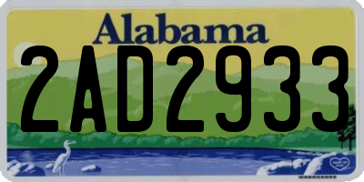 AL license plate 2AD2933