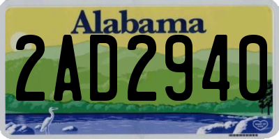 AL license plate 2AD2940