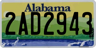 AL license plate 2AD2943