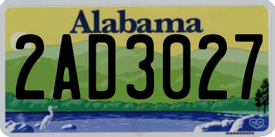 AL license plate 2AD3027