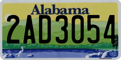 AL license plate 2AD3054