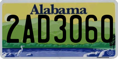 AL license plate 2AD3060