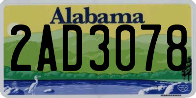 AL license plate 2AD3078