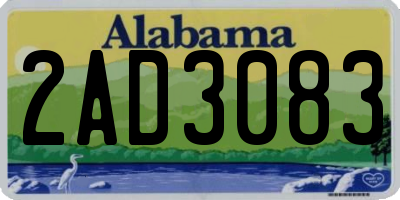 AL license plate 2AD3083