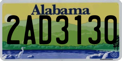 AL license plate 2AD3130