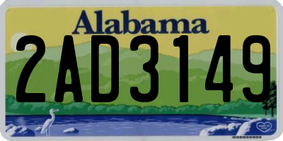 AL license plate 2AD3149