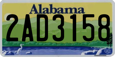 AL license plate 2AD3158