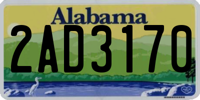 AL license plate 2AD3170