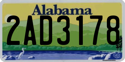 AL license plate 2AD3178