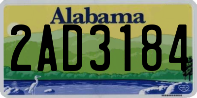 AL license plate 2AD3184