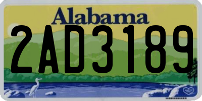 AL license plate 2AD3189