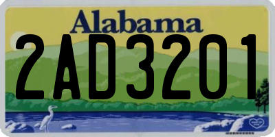 AL license plate 2AD3201