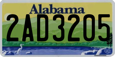 AL license plate 2AD3205