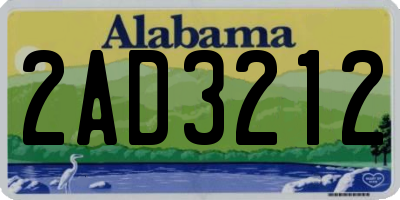 AL license plate 2AD3212