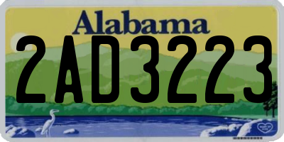 AL license plate 2AD3223