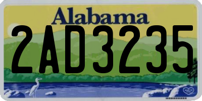 AL license plate 2AD3235