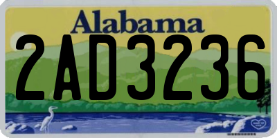 AL license plate 2AD3236