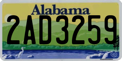 AL license plate 2AD3259