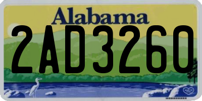 AL license plate 2AD3260