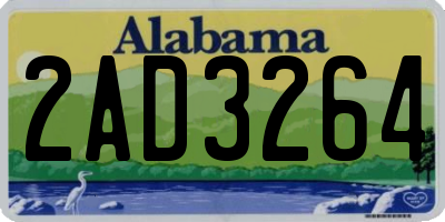 AL license plate 2AD3264