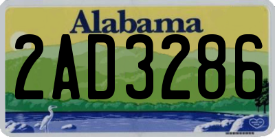AL license plate 2AD3286