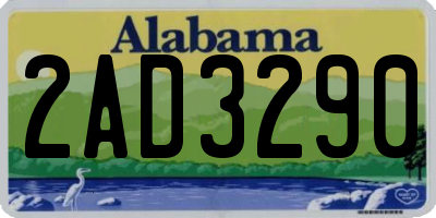 AL license plate 2AD3290