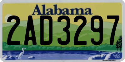 AL license plate 2AD3297
