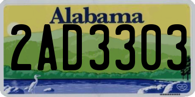 AL license plate 2AD3303