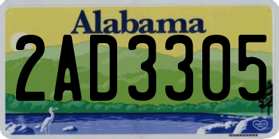 AL license plate 2AD3305