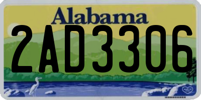AL license plate 2AD3306