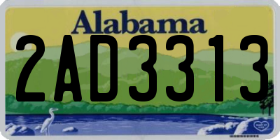 AL license plate 2AD3313