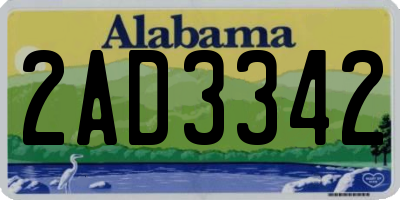 AL license plate 2AD3342