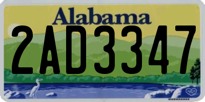 AL license plate 2AD3347