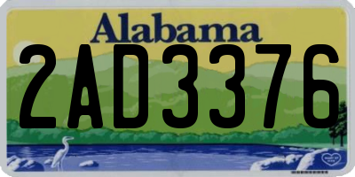 AL license plate 2AD3376