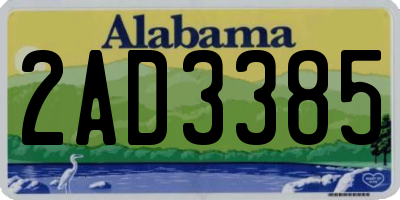 AL license plate 2AD3385
