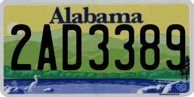 AL license plate 2AD3389