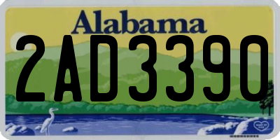 AL license plate 2AD3390