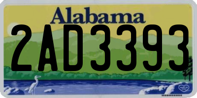 AL license plate 2AD3393