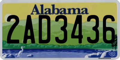 AL license plate 2AD3436
