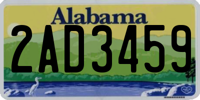 AL license plate 2AD3459