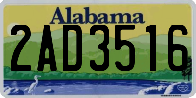 AL license plate 2AD3516