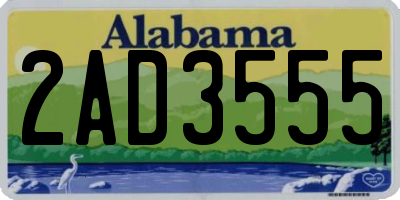 AL license plate 2AD3555