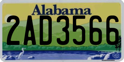 AL license plate 2AD3566